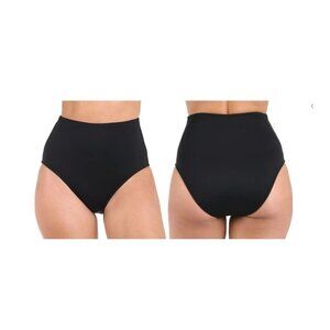 La Blanca NWOT Black Luxe Ultra High Waist Bikini Bottom Sz 14 Black Compression